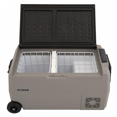 Фото автохолодильник kyoda t36wh, двухкамерный, объем 36 л, вес 15,5 кг