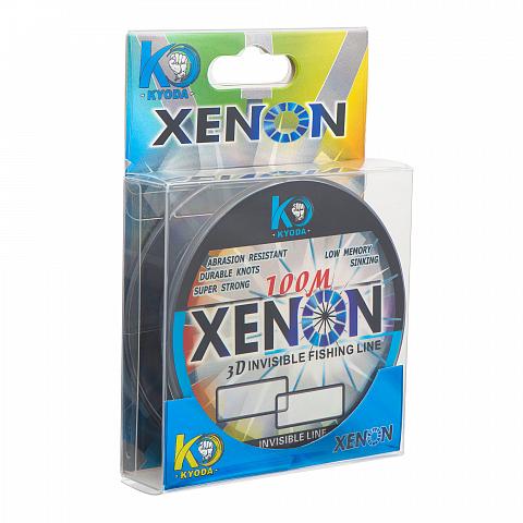 Фото леска kyoda xenon 3d, d - 0,40 мм, длина 100 м, разрывная нагрузка 16,20 кг (10 шт/упак)