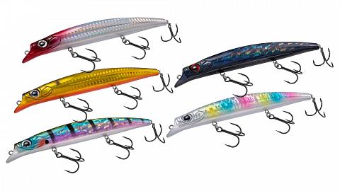 Фото воблер kyoda quick minnow-140f, длина 140 мм, вес 19  гр, цвет p2303, заглубление 0,1-0,6 м