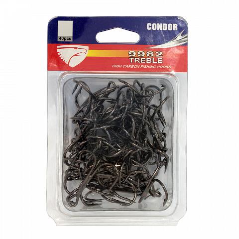 Фото крючок-тройник condor treble hook №4 bn (50 шт/упак)