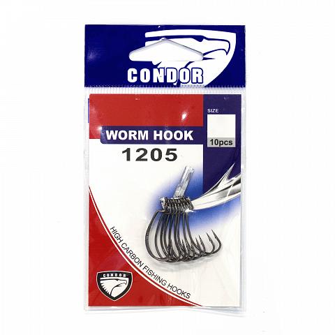 Фото крючок офсетный condor worm hook №3 bn (50 шт/упак)