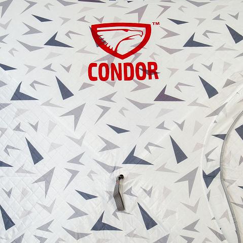 Фото палатка куб "condor" зимняя утепленная 2,0 х 2,0 х 2,15  белый камуфляж