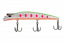 Фото воблер kyoda pocky minnow-130f, длина 130 мм, вес 17,5  гр, цвет p1433 заглубление 0,1 - 0,2 м.
