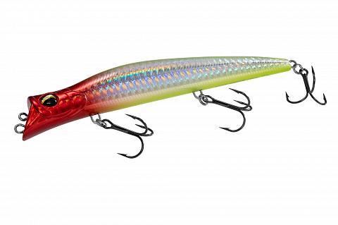 Фото воблер kyoda pocky minnow-130f, длина 130 мм, вес 17,5  гр, цвет p19 заглубление 0,1 - 0,2 м.