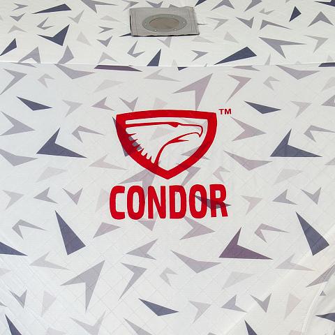 Фото палатка куб "condor" зимняя утепленная 6 сторон, 3,6 х 3,2 х 2,2  белый камуфляж